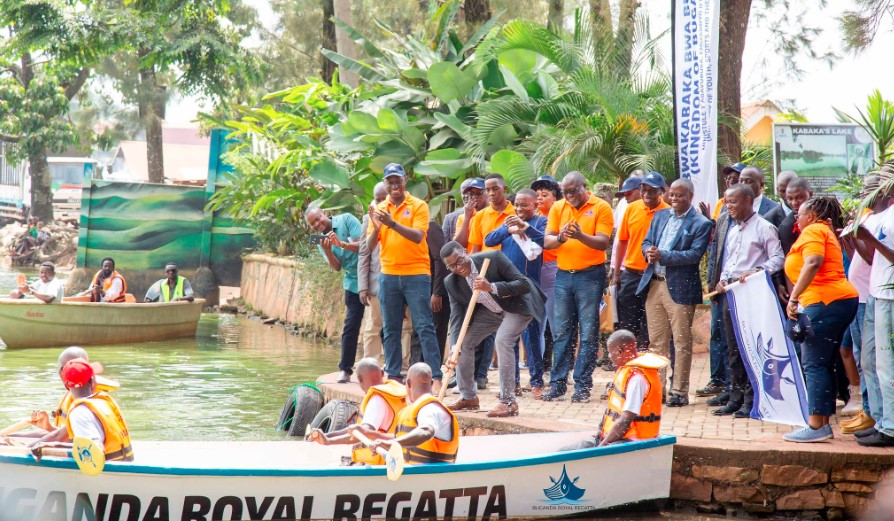 Charles Peter Mayiga officially launching new boats at Kabaka's Lake, enhancing tourism and cultural activities in the region
