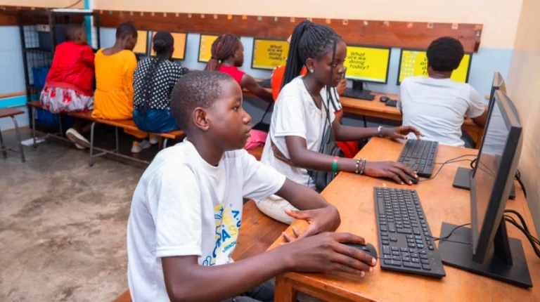 Young learners at Code Compass Foundation explore new computer lab